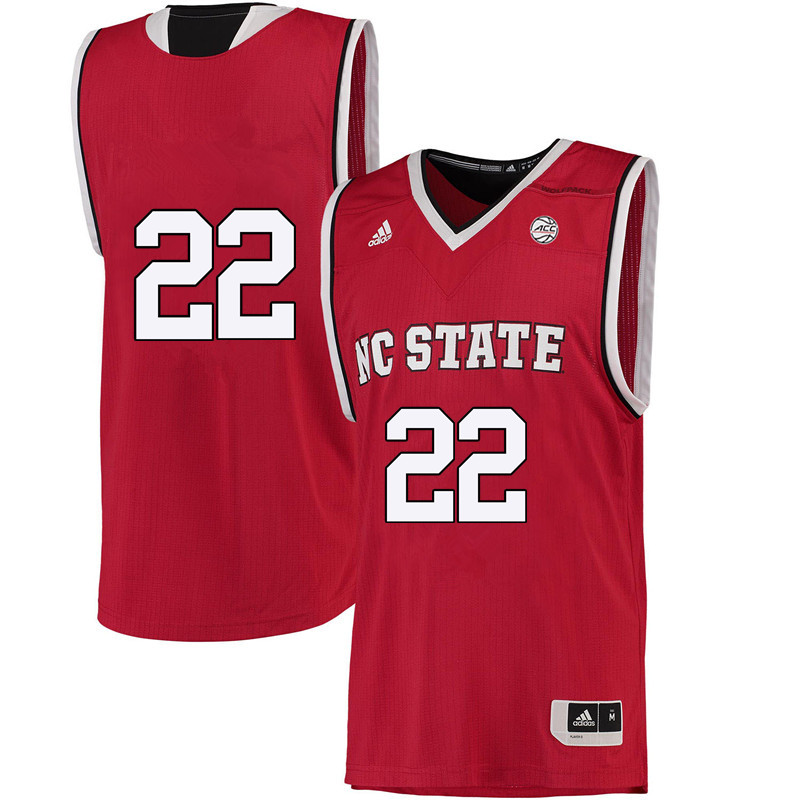 Men #22 Dominique Wilson NC State Wolfpack College Basketball Jerseys-Red